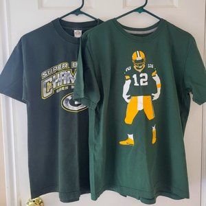 Green Bay Packers Tees Lot of 2 Size M